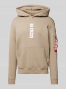 Alpha Industries Hoodie mit Reißverschluss- und Känguru-Tasche in Sand...