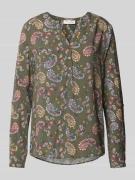 Christian Berg Woman Bluse aus Viskose mit Paisley-Muster in Oliv, Grö...