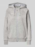 Under Armour Sweatjacke mit Logo-Stitching Modell 'Rival' in Hellgrau,...