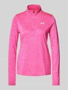 Under Armour Longsleeve mit Troyer-Kragen Modell 'Tech' in Pink, Größe...