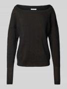 Patrizia Pepe Strickpullover mit U-Boot-Ausschnitt in Black, Größe 34