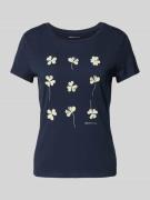 TOM TAILOR DENIM T-Shirt mit Motiv- und Label-Print in Dunkelblau, Grö...