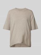 (The Mercer) N.Y. Kaschmir-T-Shirt mit Rollsaum in Taupe, Größe 38