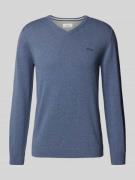 s.Oliver RED LABEL Strickpullover mit gerippten Abschlüssen in Ocean, ...