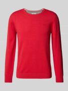 s.Oliver RED LABEL Strickpullover mit gerippten Abschlüssen in Rot, Gr...