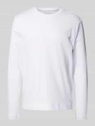 Christian Berg Men Longsleeve mit geripptem Rundhalsausschnitt in Weis...