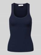 Mango Slim Fit Tanktop in Ripp-Optik Modell 'RIRI' in Marine, Größe L