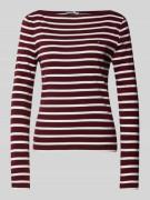 Tommy Hilfiger Longsleeve mit U-Boot-Ausschnitt in Dunkelrot, Größe M