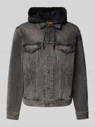 Levi's® Jeansjacke mit Kapuze in Anthrazit, Größe L