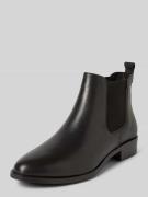 Tamaris Chelsea Boots aus Leder mit Label-Prägung in Black, Größe 38