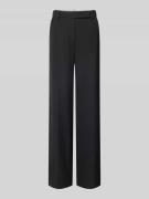 Luisa Cerano Wide Leg Stoffhose mit Gürtelschlaufen in Black, Größe 34