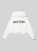 Mango Hoodie mit Label-Print Modell 'newyork' in Offwhite, Größe 128