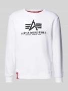 Alpha Industries 'BASIC SWEATER' mit Logo-Print in Weiss, Größe L