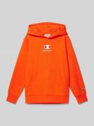 CHAMPION Hoodie mit Label-Stitching Modell 'Rochester' in Hellrot, Grö...