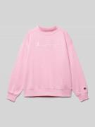 CHAMPION Sweatshirt mit Label-Stitching in Rosa, Größe 176