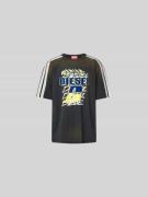 Diesel T-Shirt mit Label-Stitching in Black, Größe L