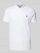 Polo Ralph Lauren Tailored Fit Poloshirt mit Logo-Stitching in Weiss, ...