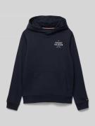 Tommy Hilfiger Teens Hoodie mit Label-Stitching in Marine, Größe 128