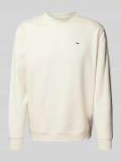 Tommy Jeans Regular Fit Sweatshirt mit Logo-Badge in Beige, Größe L