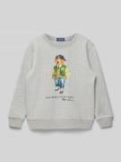 Polo Ralph Lauren Kids Sweatshirt mit Motiv-Print in Mittelgrau Melang...