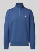 POLO RALPH LAUREN Sweatshirt mit Stehkragen in Rauchblau, Größe L