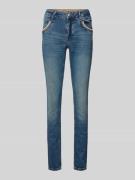 MOS MOSH Skinny Fit Jeans mit Applikationen Modell 'Naomi' in Blau, Gr...