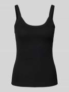 Gina Tricot Tanktop in Ripp-Optik in Black, Größe M