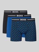 BOSS Trunks mit elastischem Label-Bund im 3er-Pack in Black, Größe L