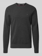 Tommy Hilfiger Strickpullover mit Rundhalsausschnitt in Anthrazit, Grö...