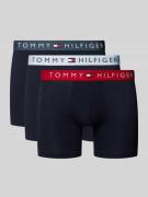 Tommy Hilfiger Trunks mit elastischem Logo-Bund im 3er-Pack in Dunkelb...