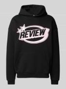 REVIEW Hoodie mit Kapuze in Black, Größe S