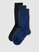 Falke Socken mit Label-Detail im 3er-Pack Modell 'FALKE HAPPY' in Blau...