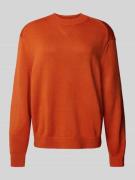 ARMANI EXCHANGE Strickpullover mit gerippten Abschlüssen in Orange, Gr...