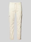 Pepe Jeans Slim Fit Cargohose mit Kordelzug Modell 'Gymdigo' in Offwhi...