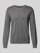 OLYMP Level Five Slim Fit Strickpullover aus Schurwolle mit Rundhalsau...