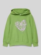 s.Oliver RED LABEL Hoodie mit Statement-Print in Grass, Größe 128