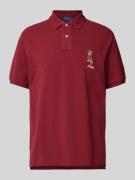 Polo Ralph Lauren Poloshirt mit Logo-Stitching in Bordeaux, Größe M