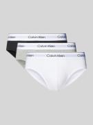 Calvin Klein Underwear Slip mit Label-Bund im 3er-Pack in Hellgrau, Gr...