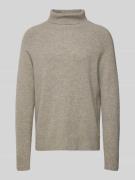 CK Calvin Klein Strickpullover aus Wolle mit Label-Detail in Anthrazit...