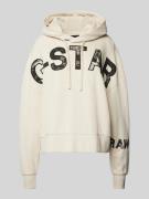 G-Star Raw Oversized Hoodie mit Label-Statement in Ecru, Größe XS