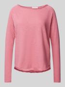 Rich & Royal Longsleeve mit U-Boot-Ausschnitt in Rosa, Größe S