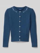 Polo Ralph Lauren Kids Cardigan mit Zopfmuster in Marine, Größe 104