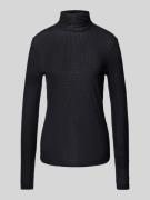 JAKE*S STUDIO WOMAN Longsleeve mit Strukturmuster in Black, Größe XS