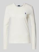 Polo Ralph Lauren Longsleeve mit Label-Stitching in Weiss, Größe L