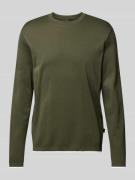 Windsor Longsleeve mit Label-Detail Modell 'Frido' in Khaki, Größe L