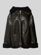 LeGer by Lena Gercke Regular Fit Lederjacke mit Kunstfellbesatz Modell...