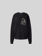 Anine Bing Sweatshirt mit gerippten Abschlüssen in Black, Größe L