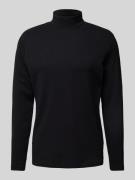 HECHTER PARIS Longsleeve mit Rollkragen in Metallic Black, Größe XXL