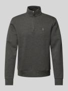 Polo Ralph Lauren Sweatshirt mit Troyer-Kragen in Anthrazit Melange, G...