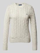 Polo Ralph Lauren Strickpullover mit Zopfmuster Modell 'RAGG JULIE' in...